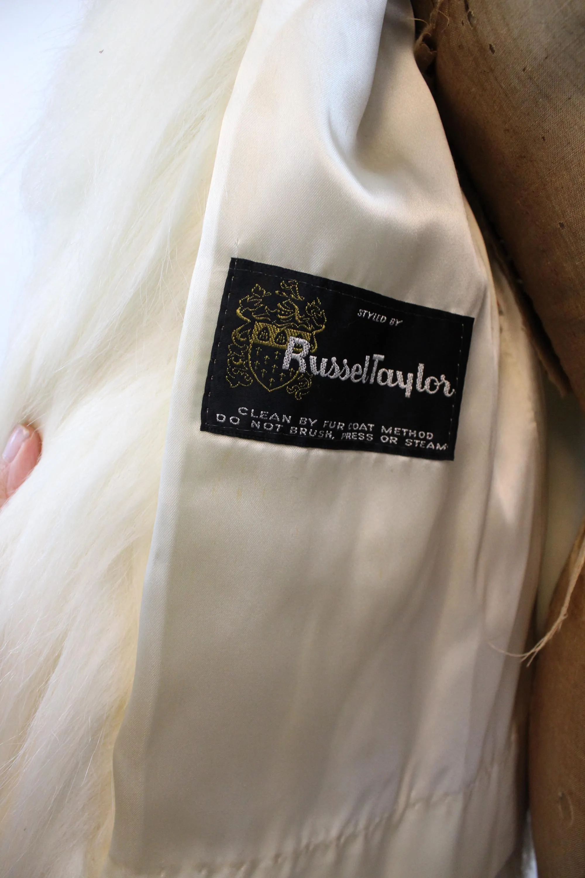 1960s RUSSEL TAYLOR faux shaggy fur coat jacket | new fall winter