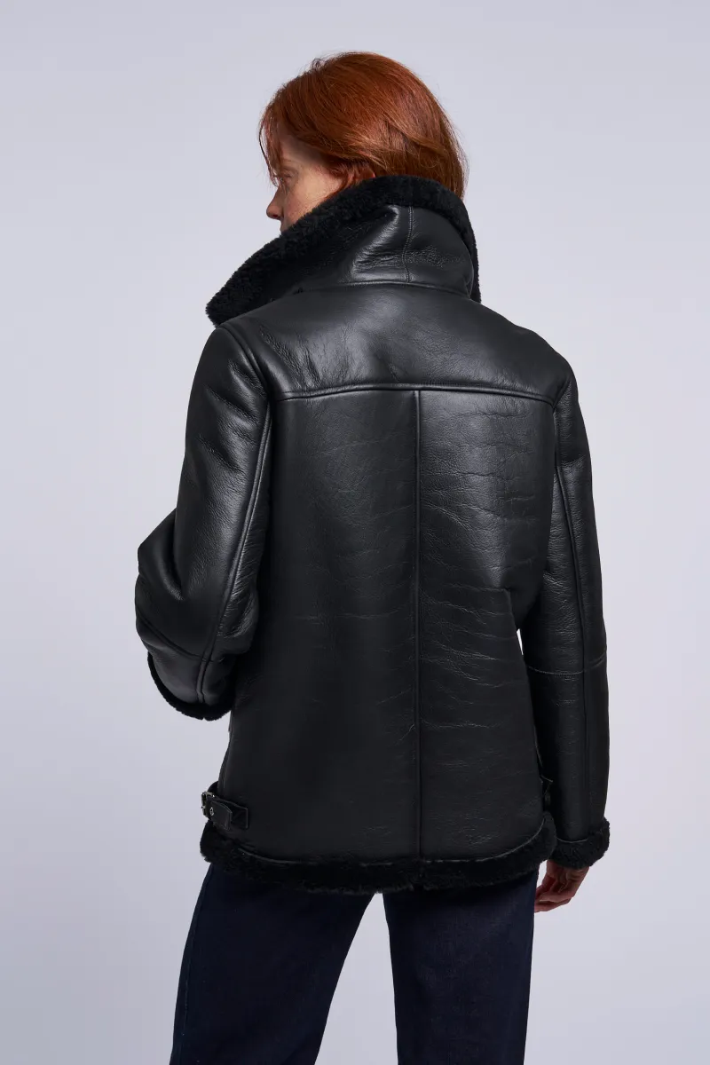 426 Genuine shearling moto jacket Winter Clearance