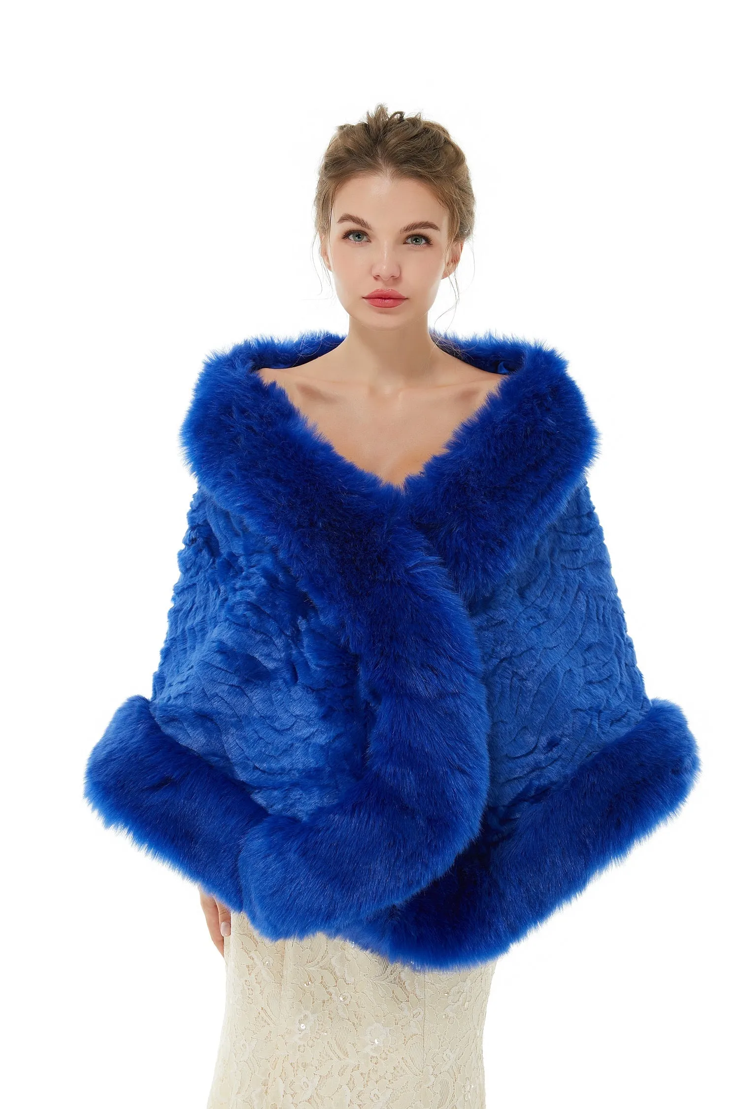 Abigail - Winter Faux Fur Wedding Wrap