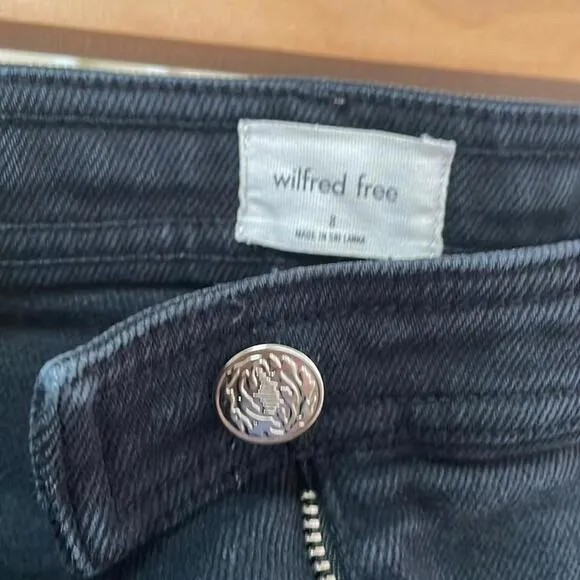 ARITZIA - Wilfred Free - Wide Leg High Rise Jeans - Black - 8