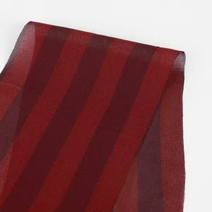 Bengal Stripe Viscose Georgette - Wine