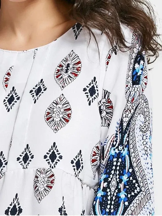 BerryBetty - Gorgeous Tribal Print Mini Shift Dress