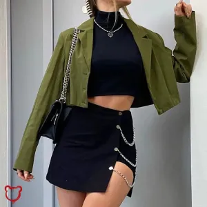 Black Chain Skirt