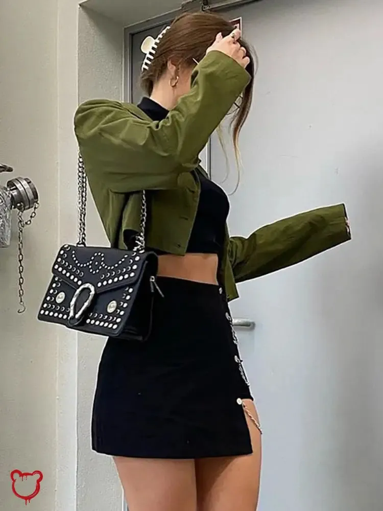 Black Chain Skirt
