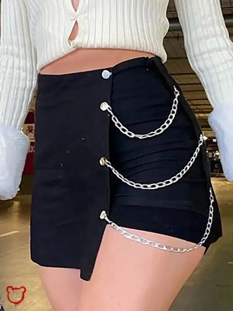 Black Chain Skirt