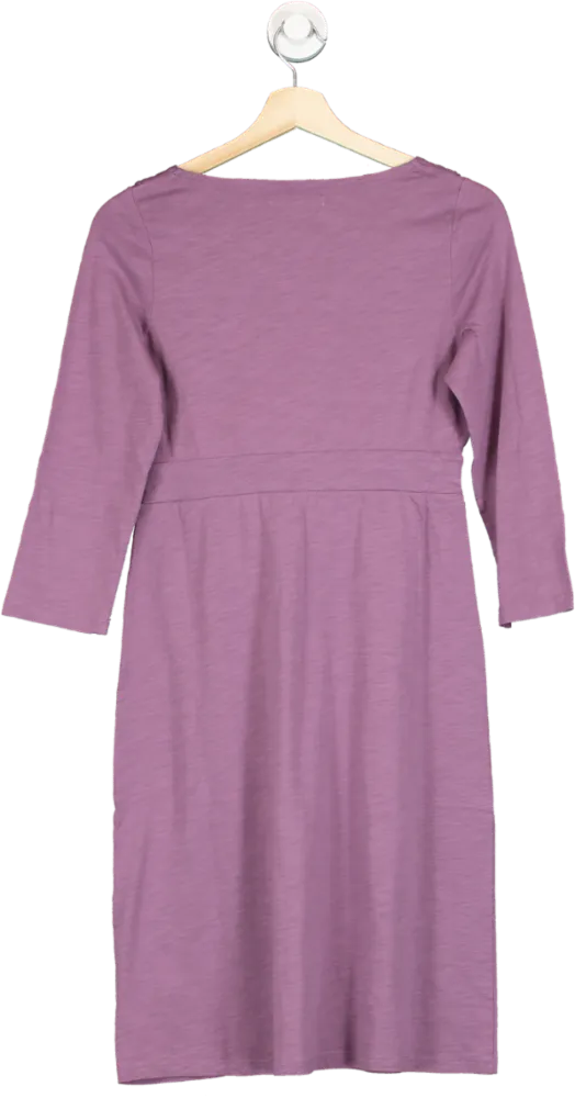 Boden Purple Notch Neck Jersey Shift Dress UK 8R