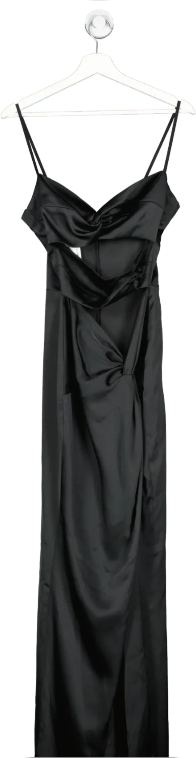 C L O Black Jocelyn Cut Out Dress With Slit Back UK 8
