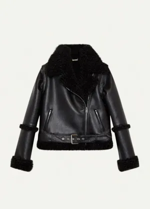 Charleston Sherpa Moto Jacket (Black)