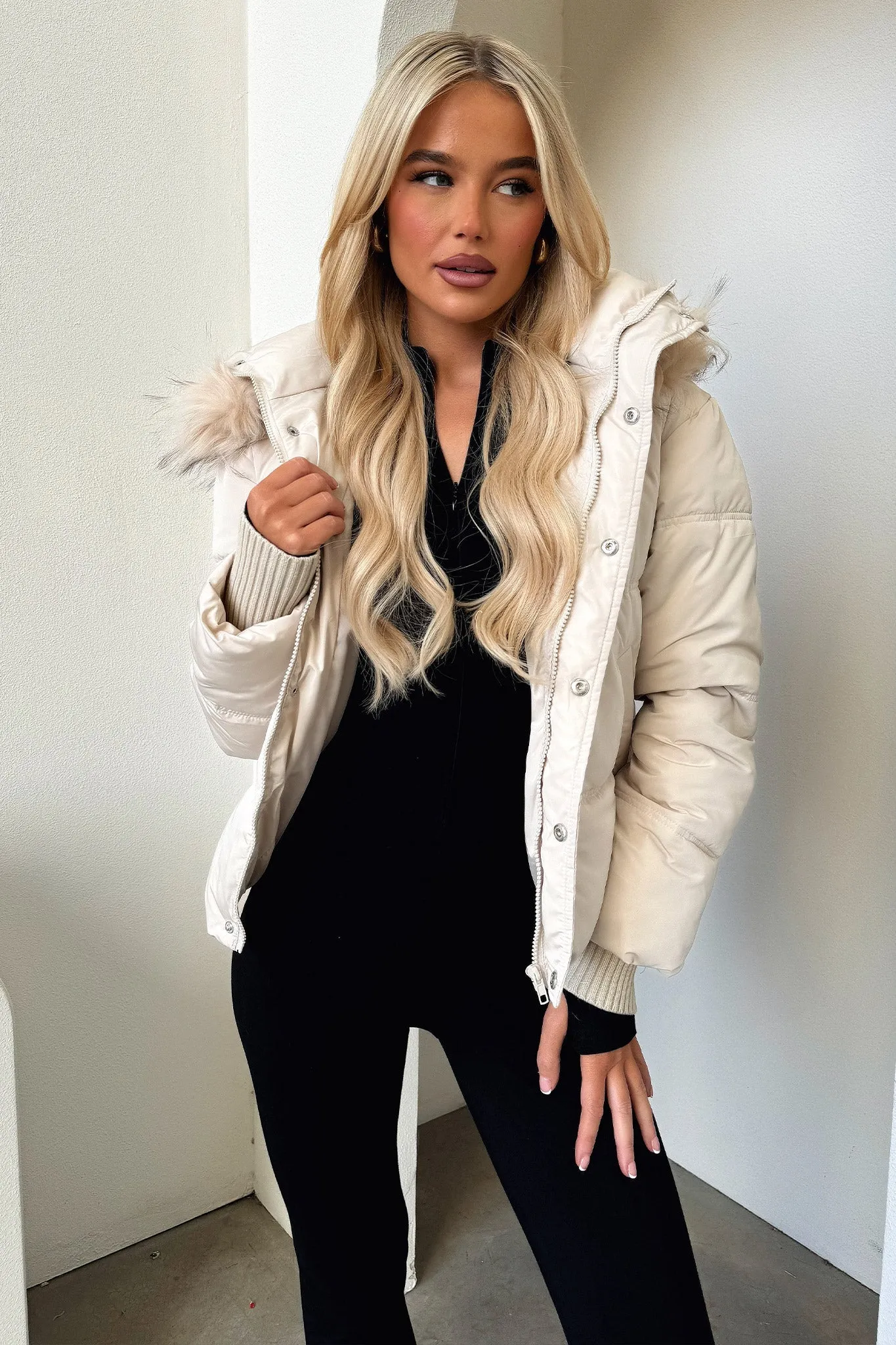 Coleman Puffer Jacket - Bone
