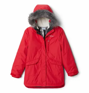 Columbia Kids Girls Red Suttle Mountain Long Insulated Jacket