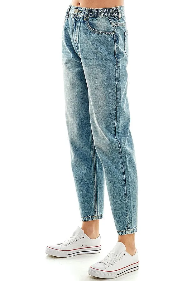 COTTON RIGID BALLOON JEAN