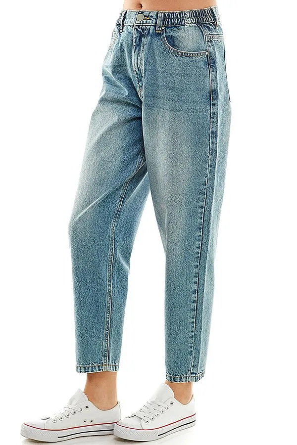 COTTON RIGID BALLOON JEAN