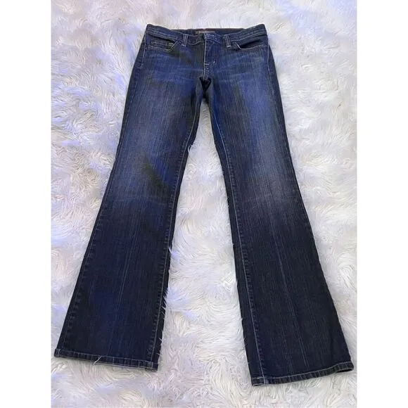 David Kahn Black Distressed Flare Leg Jeans Size 27