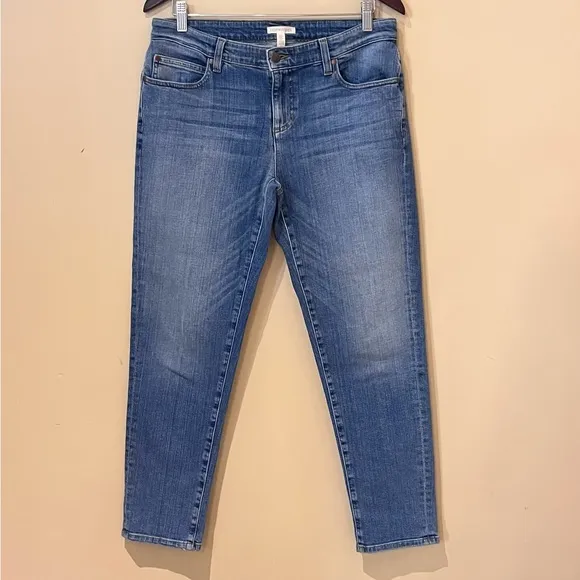 Eileen Fisher Boyfriend Straight Leg Jeans - Women's Size 8 - Blue