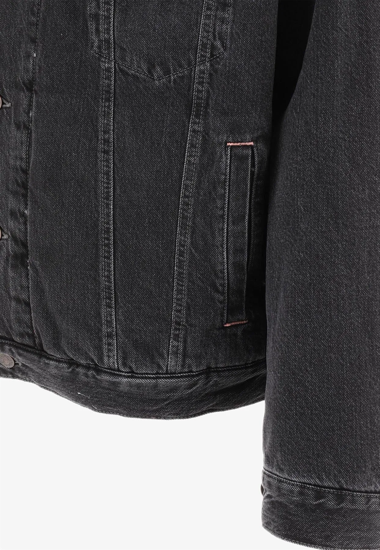 Faux-Fur Collar Denim Jacket