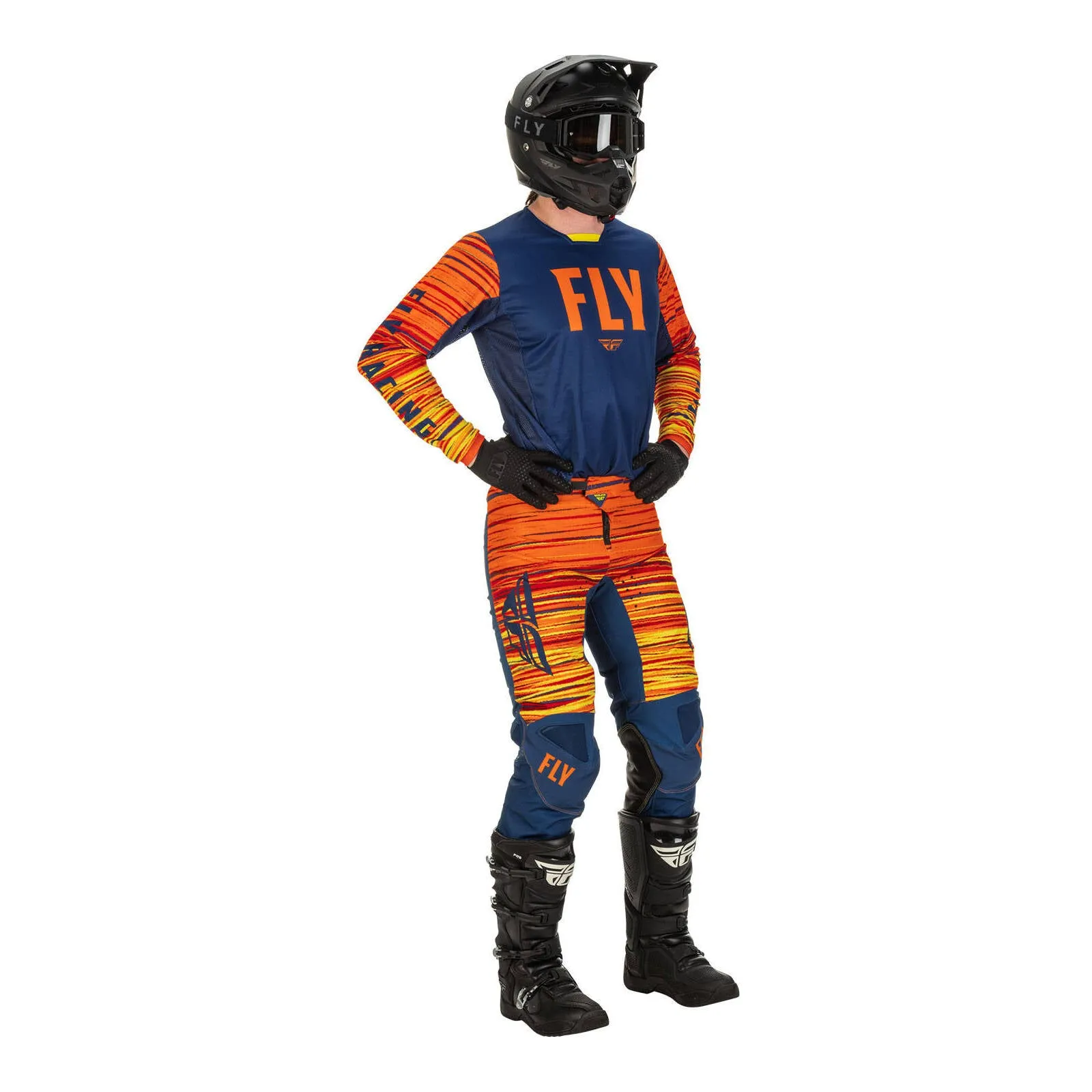 Fly Racing 2022 Kinetic Wave Jersey - Navy / Orange