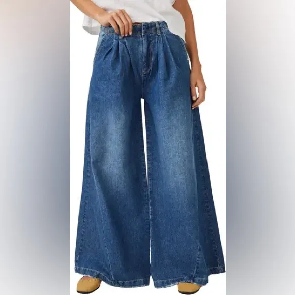 Free People Equinox Wide Leg Trouser JeansSize 24