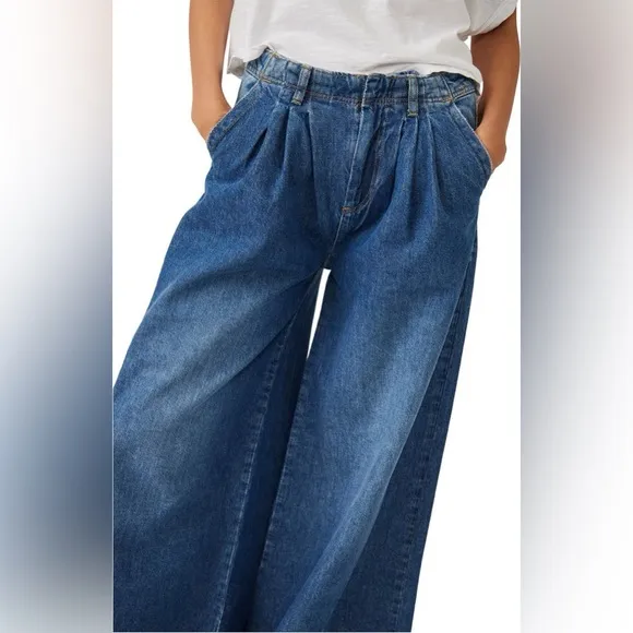 Free People Equinox Wide Leg Trouser JeansSize 24