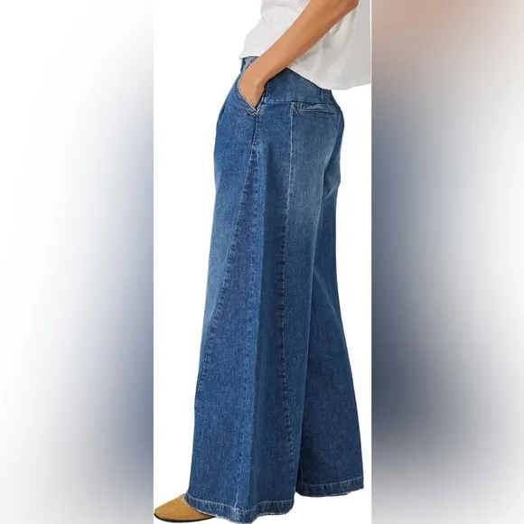 Free People Equinox Wide Leg Trouser JeansSize 24