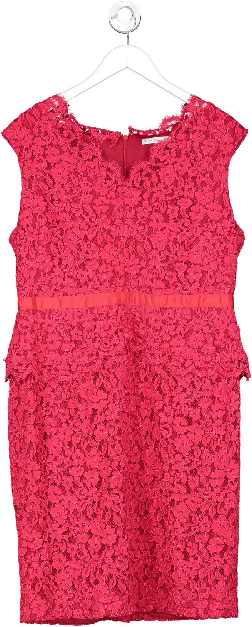 Gina Bacconi Red Floral Lace Dress UK 18