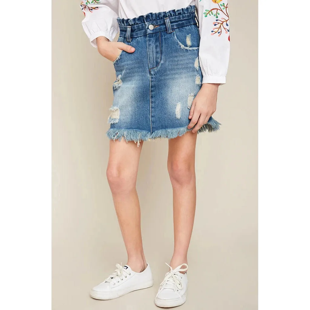 Hayden Girls High Waist Denim Skirt