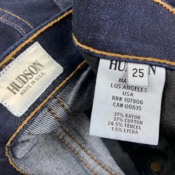 𝅺HUDSON Nico Super Skinny Jeans Dark Wash Mid Rise