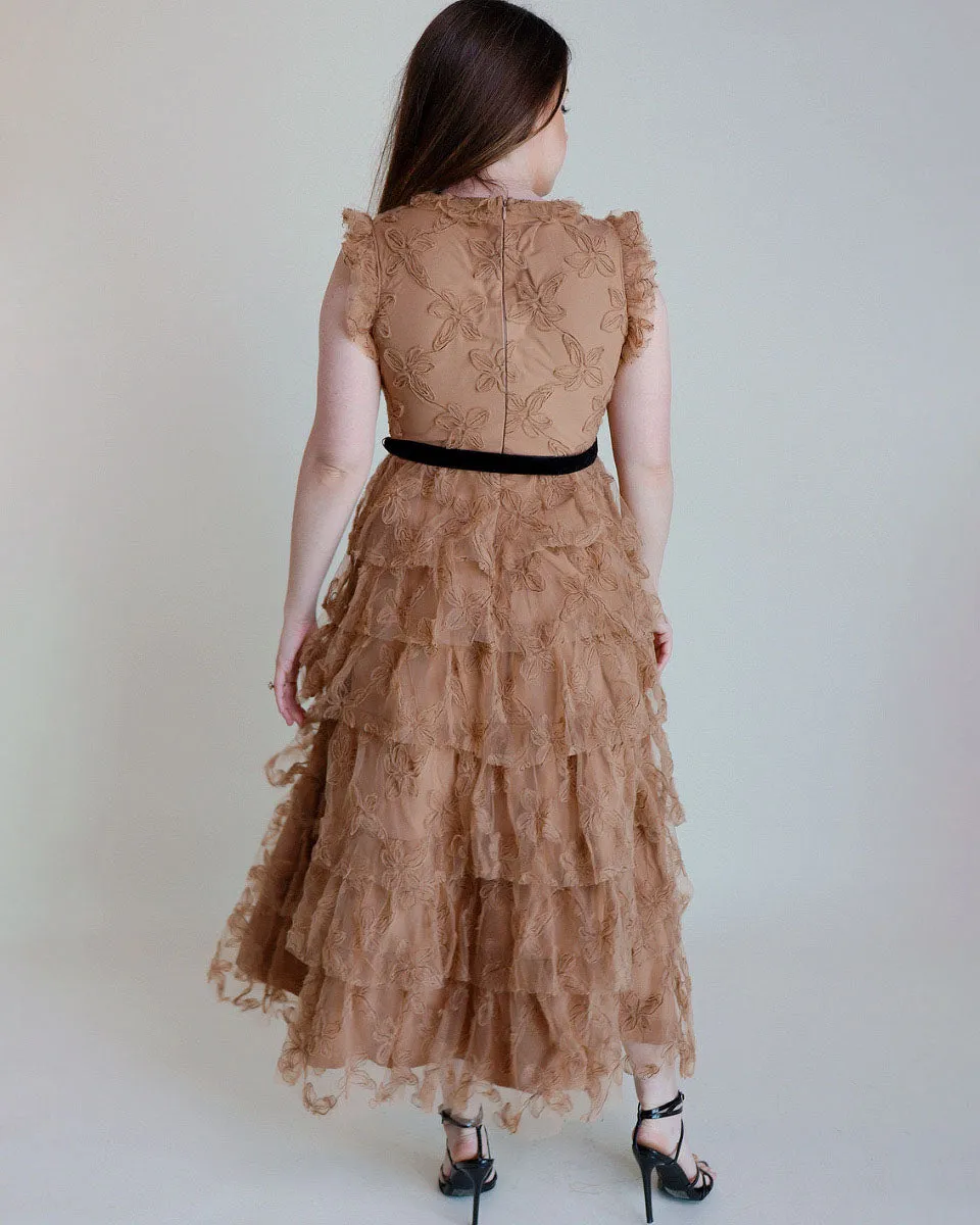Isabella Mesh Tiered Dress