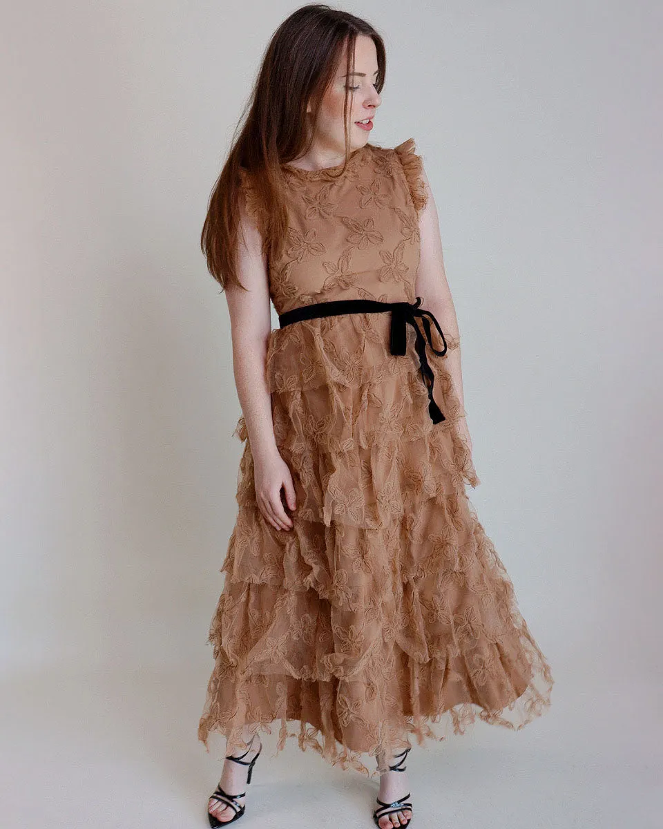 Isabella Mesh Tiered Dress