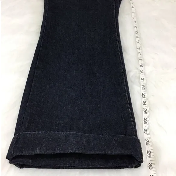 IZOD High Waist Dark Wash Flare Leg Bell Bottom Style Jeans Size 12