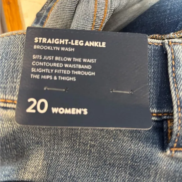 J. Jill Boyfriend Staight Leg Ankle Denim Jeans NWT Size 20