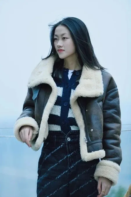 JazzHer 2024 New Autumn Winter Women Faux Lamb Fur Short Jacket Vintage Female Moto Biker Zipper Thick Warm Coat Fleece Outwear