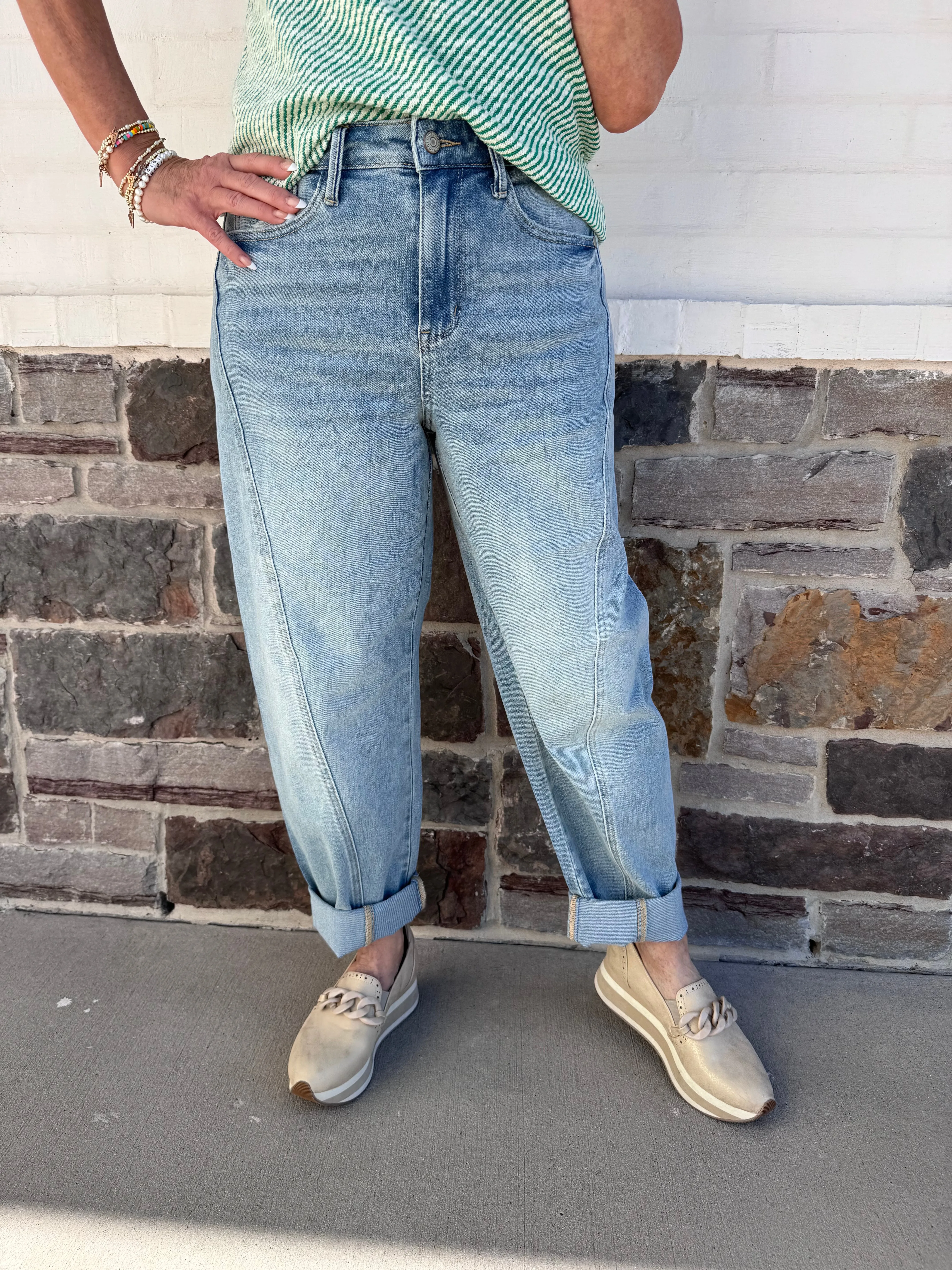 Judy Blue: Barrel Leg Jeans