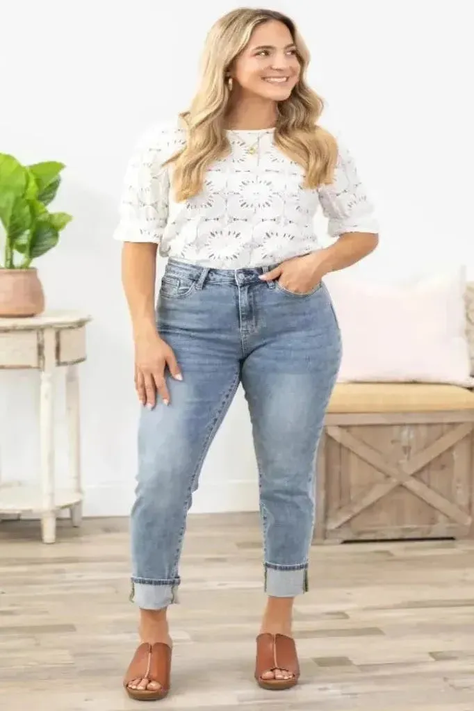 Judy Blue Midrise Boyfriend Jeans