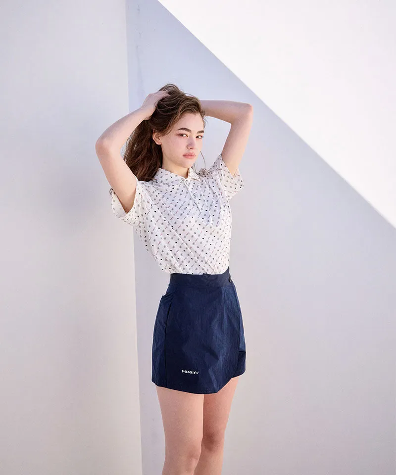 KANDINI Windflow Wrap Skirt - Navy