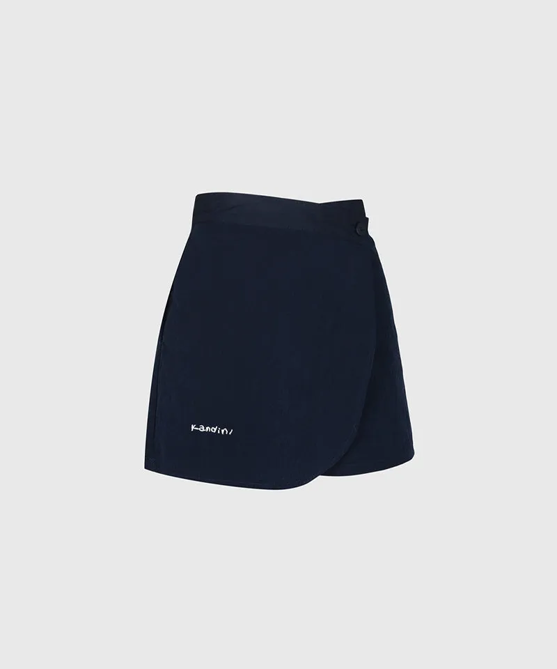 KANDINI Windflow Wrap Skirt - Navy