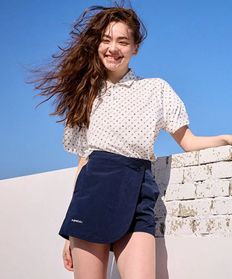 KANDINI Windflow Wrap Skirt - Navy