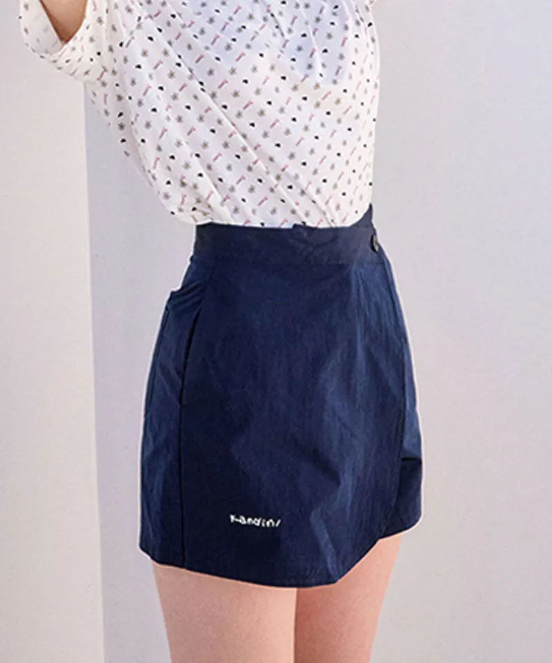 KANDINI Windflow Wrap Skirt - Navy
