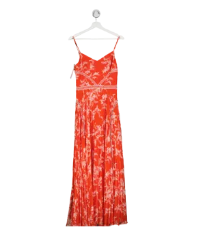 Karen Millen Orange Floral Dress UK 8