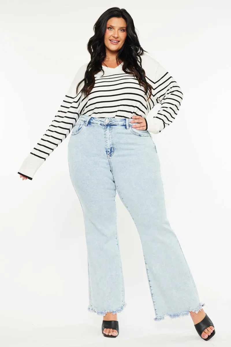 Kay High Rise Wide Leg Flare (Plus Size)