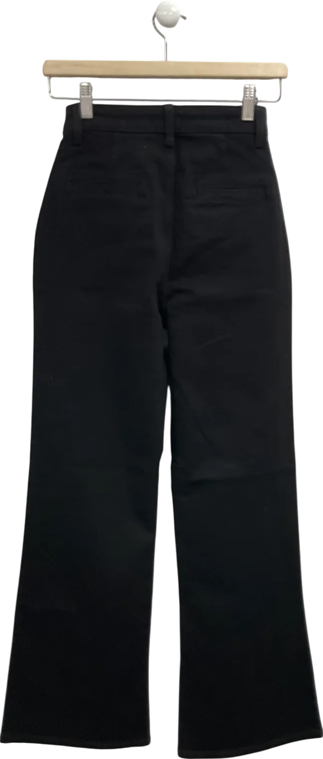 Love & Roses Black Button Fly Wide Leg Jeans UK 6