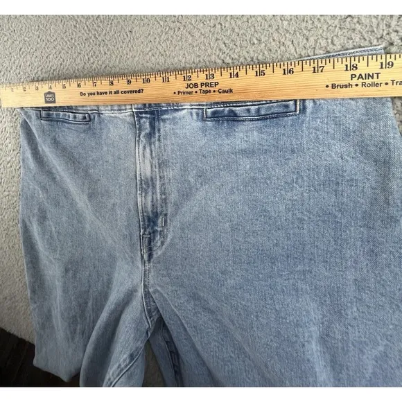 Madewell Jeans Womens 33 Blue  Emmett Wide Leg Crop  Denim New w/o Tag 38 x 27