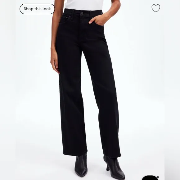 Madewell The Perfect Vintage Black Wash JeansSize 28