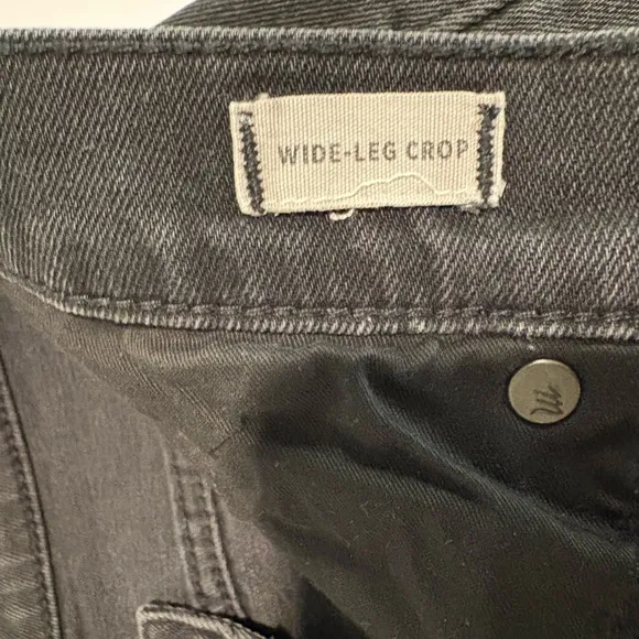 Madewell Wide-Leg Crop Jeans in Lunar Wash: Button-Front Edition