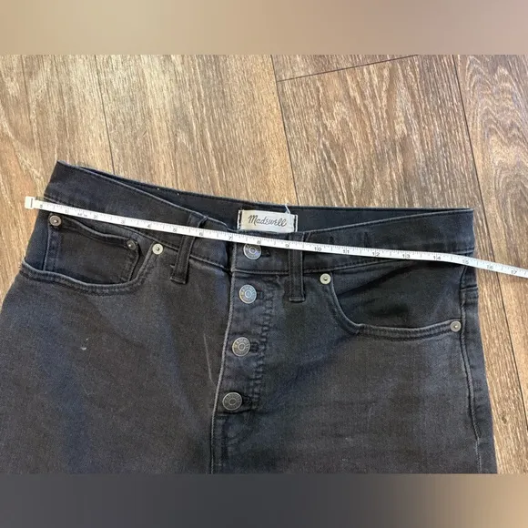 Madewell Wide-Leg Crop Jeans in Lunar Wash: Button-Front Edition