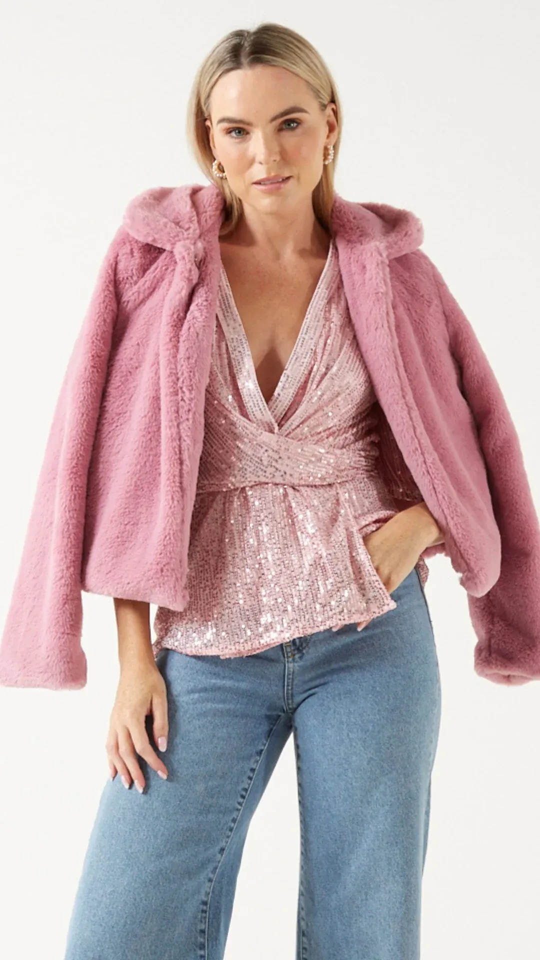 Marc Angelo Faux Fur Jacket
