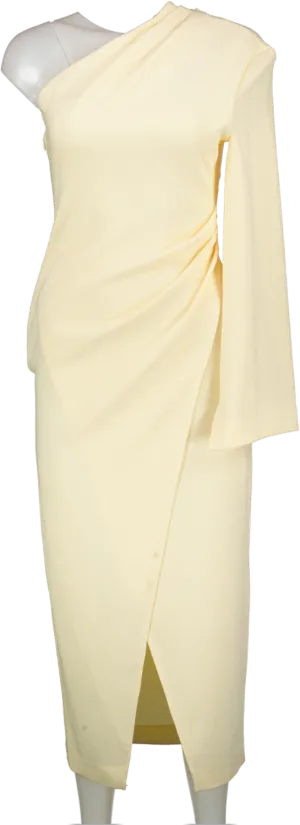 Nanushka Yellow One Sleeved Dress UK XS