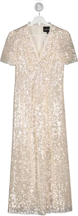 Needle & Thread Pink Mila Gloss Ankle Gown UK 8