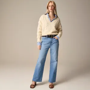 New JCREW Sz 31 High-Rise Slim-Wide Jeans 1996 Semi-Stretch Ella Wash $148 CC577