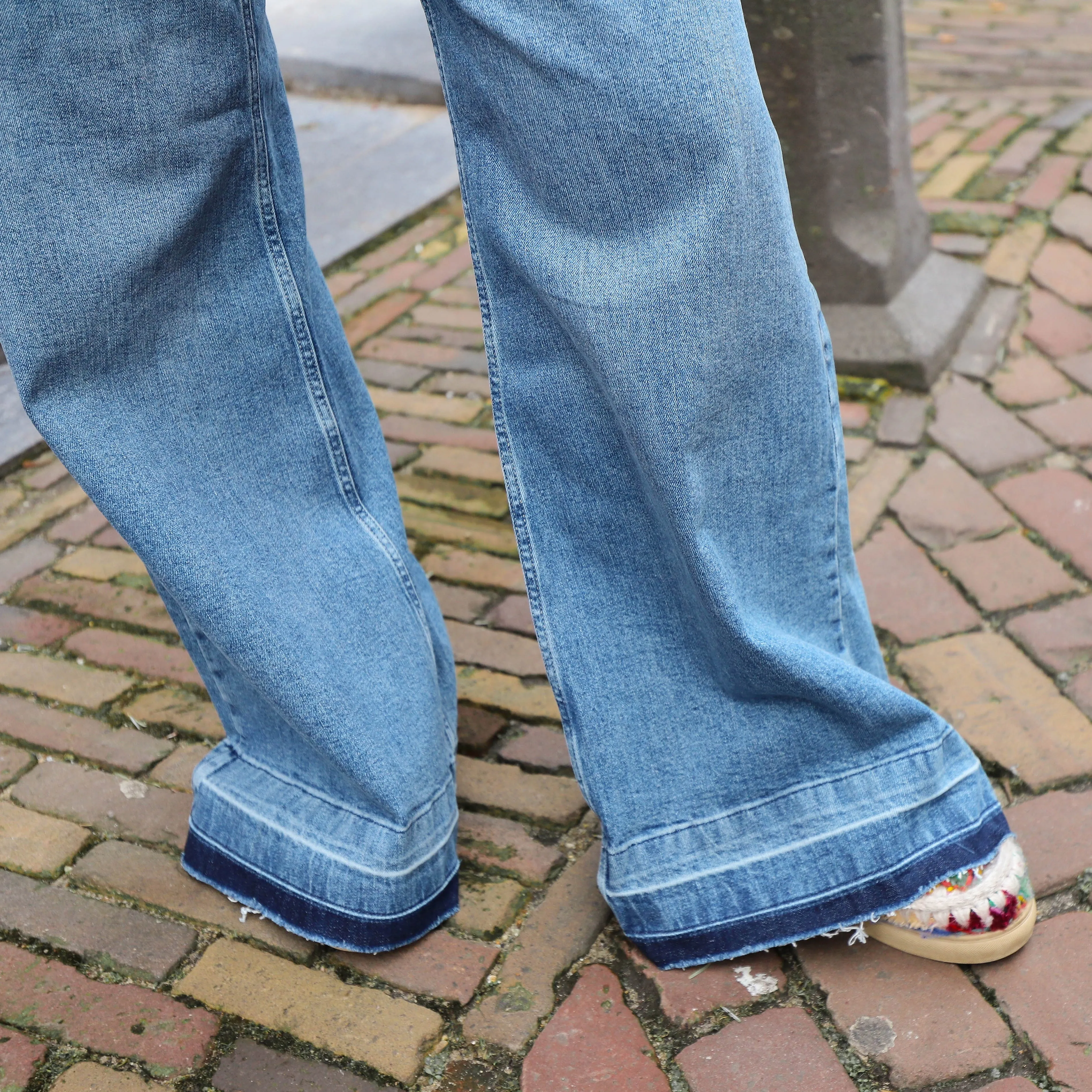 Noisy May Riana wide jeans medium blue