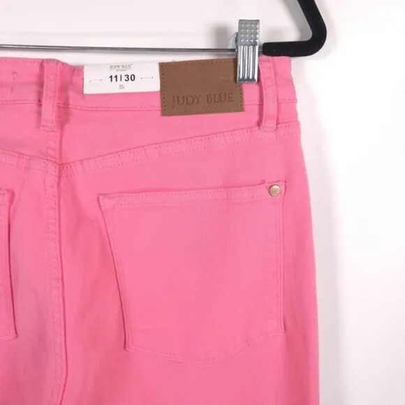 NWT JUDY BLUE GARMENT DYED HIGH WAIST Jeans JB88822C Wide Leg Raw Hem Size 11/30
